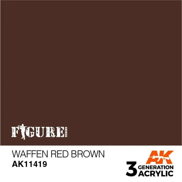 AK Interactive AK11419 3G Figure Waffen Red Brown Paint 17ml