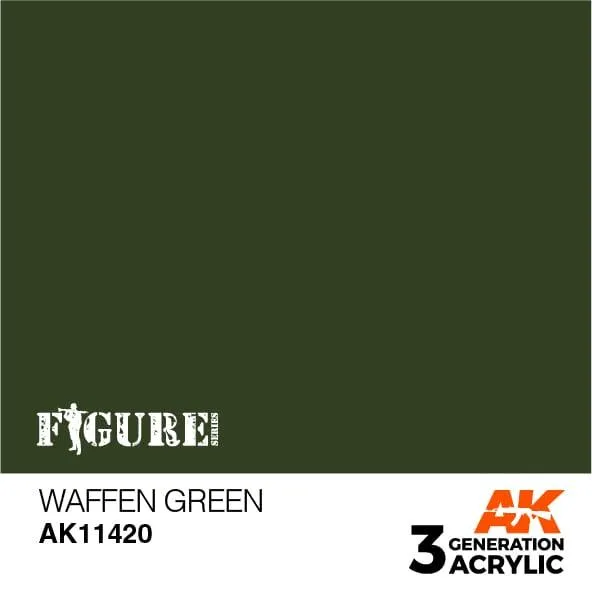 AK Interactive AK11420 3G Figure Waffen Green Paint 17ml