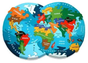 Alphabet Jigsaws World Map