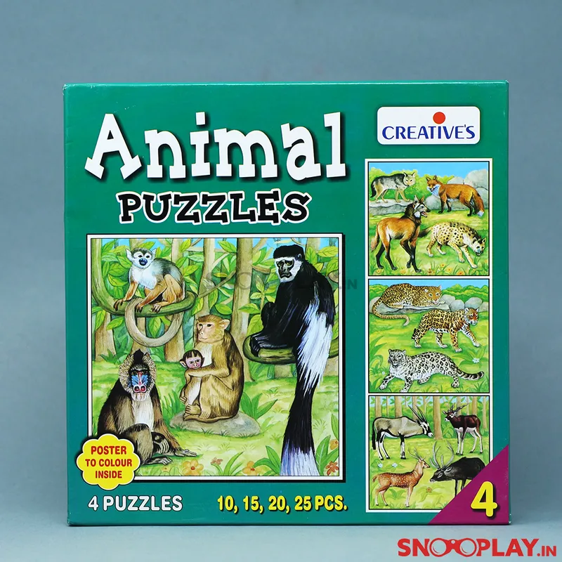 Animals Puzzles (Series 4) - Set of 4 Jigsaw Puzzles