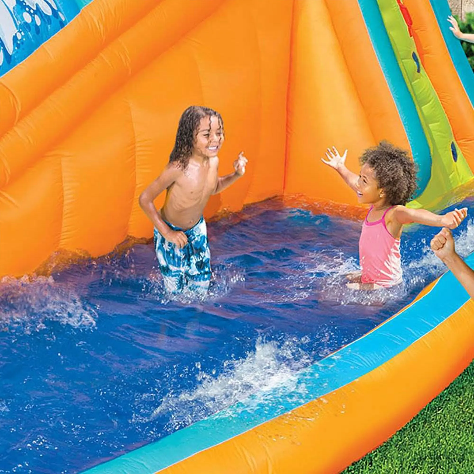 Banzai Surf Rider Kids Inflatable Outdoor Aqua Lagoon Water Slide Splash Park