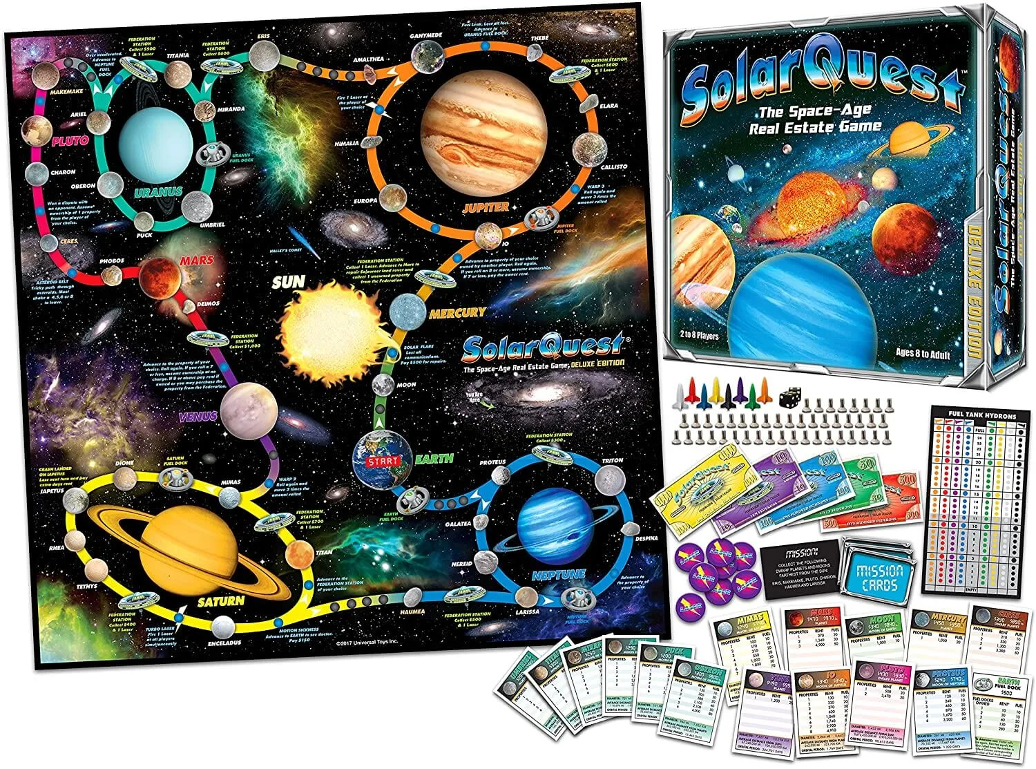 Board game SolarQuest: The Space-Age Real Estate Game Deluxe Edition