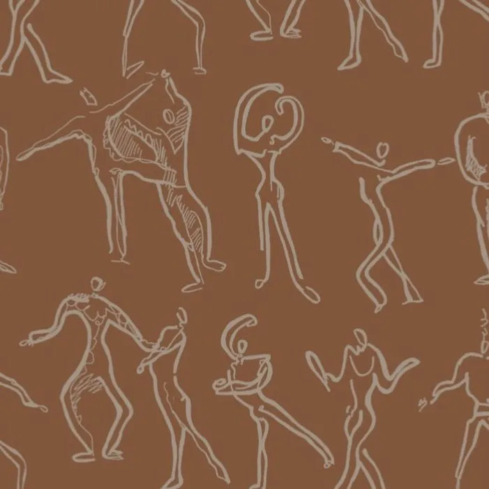 Dancers Wallpaper - Terracotta