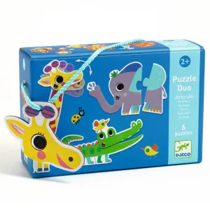 Djeco Duo Animals 12 pc Puzzle Box Set