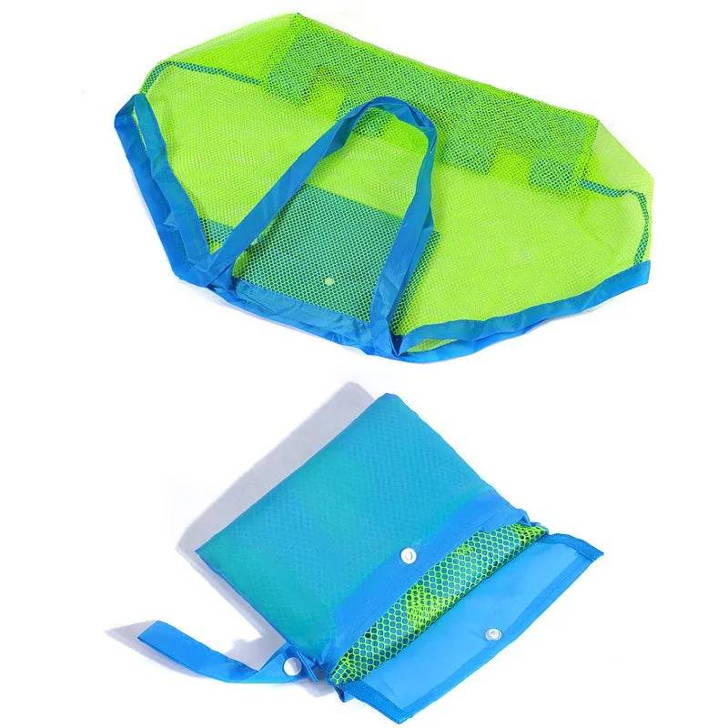 Foldable Large Kids Sand Digging Mesh Beach Toys Tote Bag