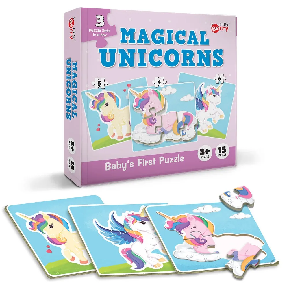 Fun and Educational Baby’s First Puzzle Game Magical Unicorns (15 Pieces)