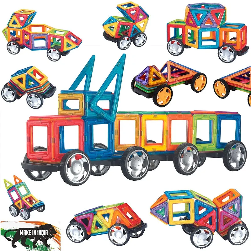 Gelmag Blocks Train Set (50 Pcs) Magnetic Tiles