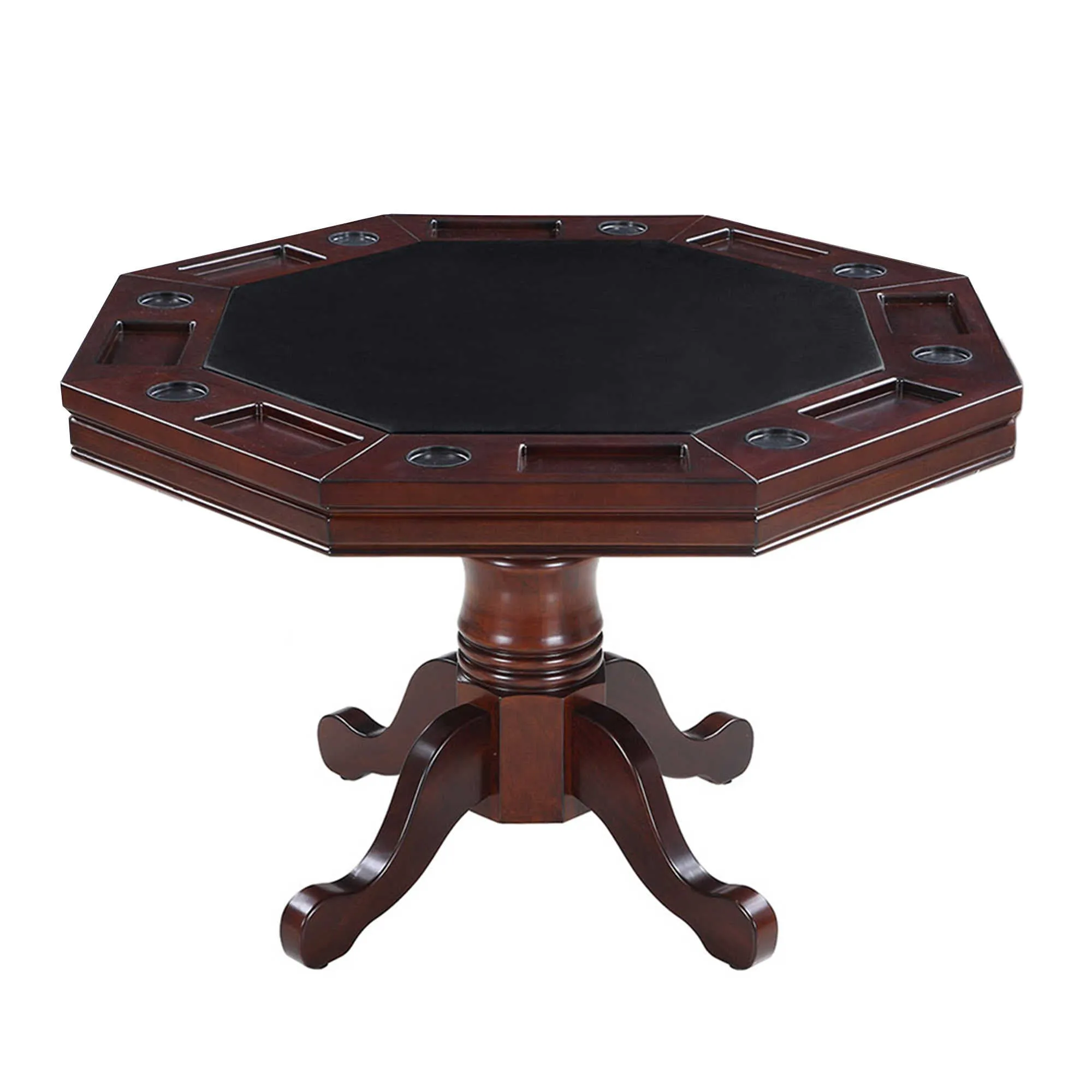 Kingston 48-in Poker Table Combo Set (Table Only) - Walnut Finish