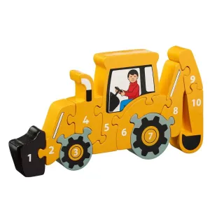 Lanka Kade Wooden 1-10 Puzzle Yellow Digger