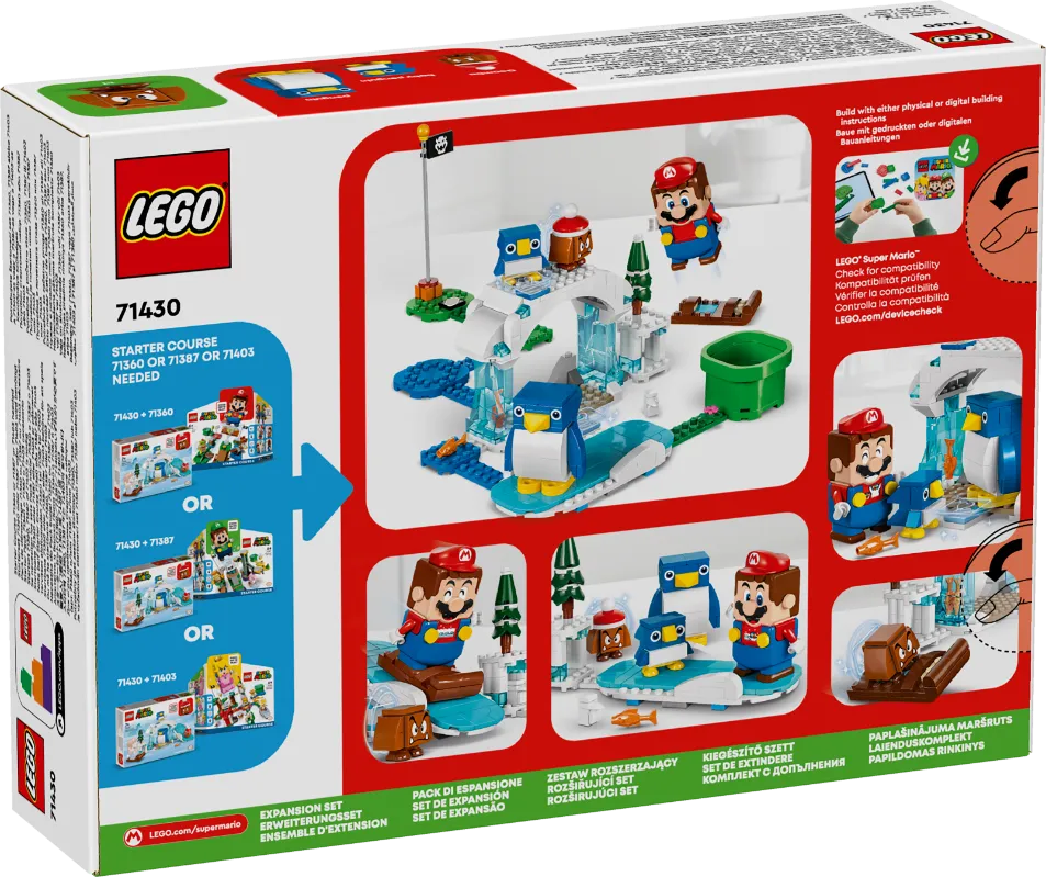 LEGO 71430 Super Mario Penguin Family Snow Adventure Expansion Set