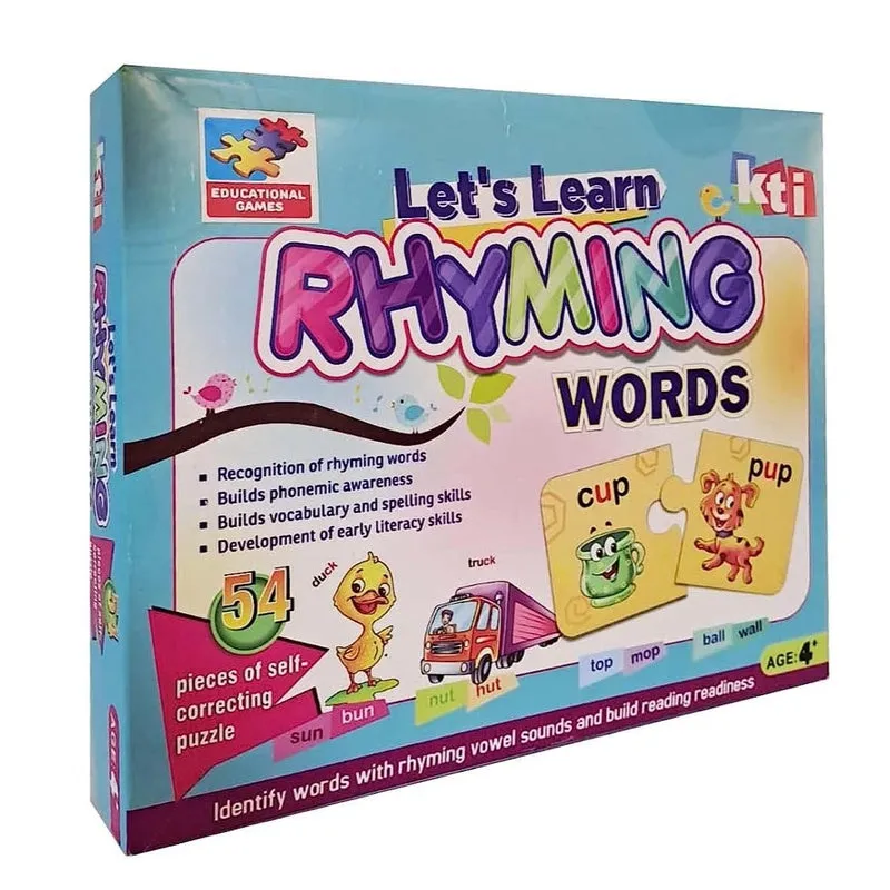 Loads of Rhyming Words Board Puzzle Game (54 Puzzles Pieces)