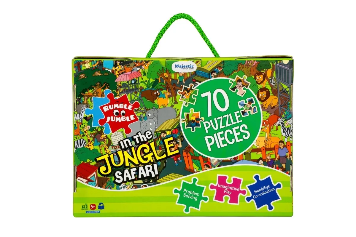 Majestic Book Club Jungle Safari Fun and Educational Floor Puzzle 