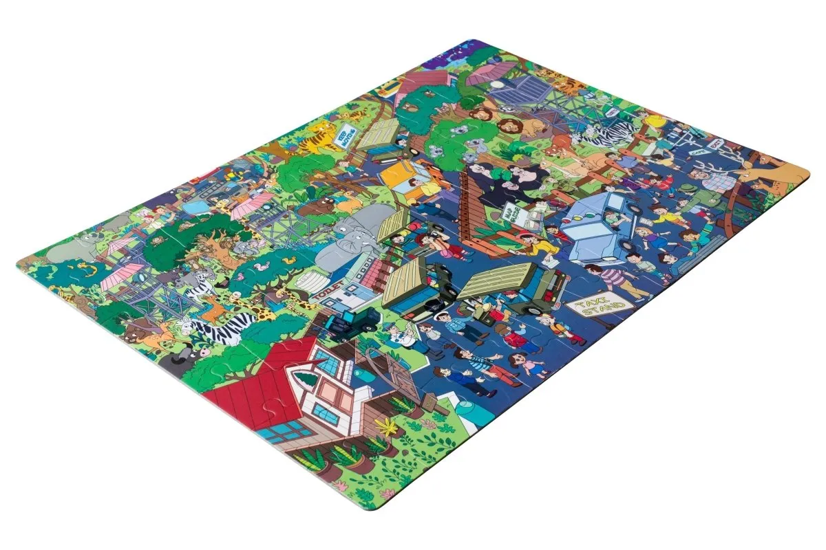 Majestic Book Club Jungle Safari Fun and Educational Floor Puzzle 