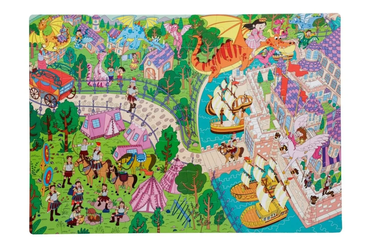 Majestic Book Club Knights and Princess Fun and Educational Floor Puzzle