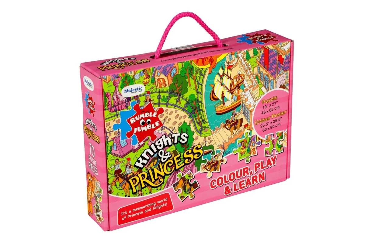 Majestic Book Club Knights and Princess Fun and Educational Floor Puzzle