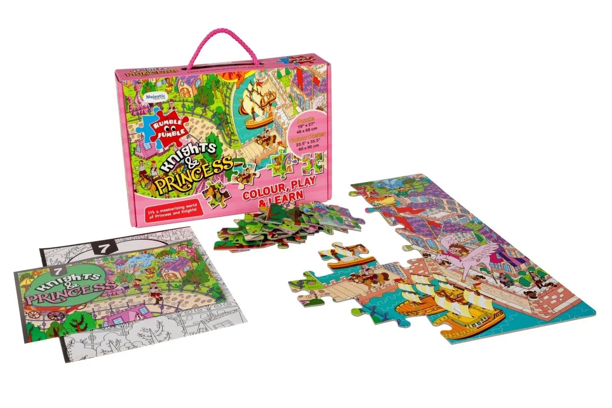 Majestic Book Club Knights and Princess Fun and Educational Floor Puzzle