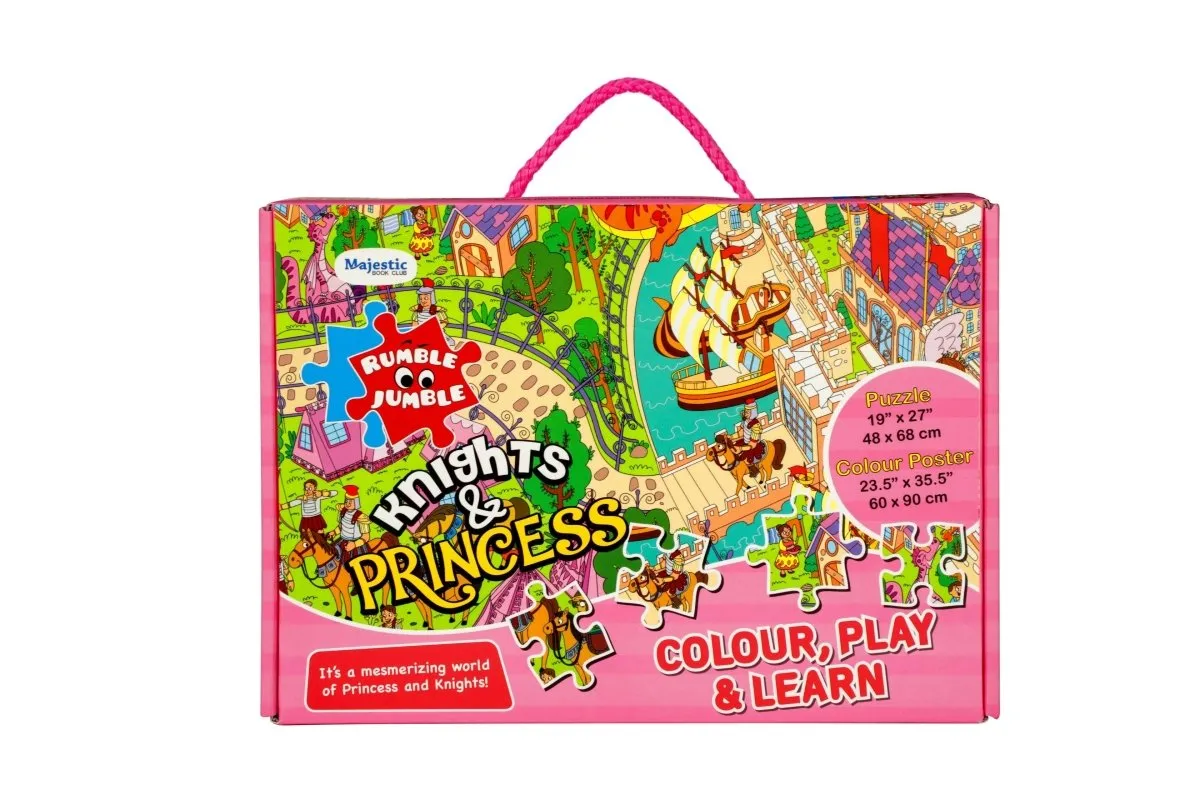 Majestic Book Club Knights and Princess Fun and Educational Floor Puzzle