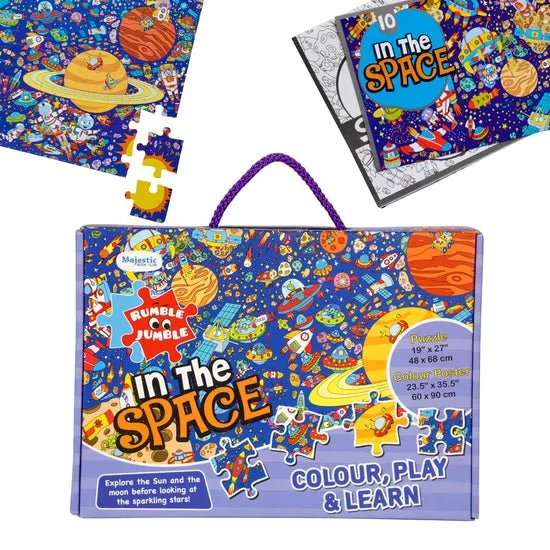 Majestic Book Club In The Space Fun and Educational Floor Puzzle