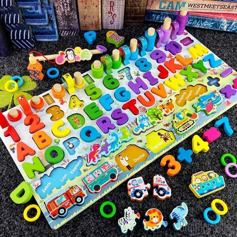 Montessori Magnetic Wooden Educational Puzzles