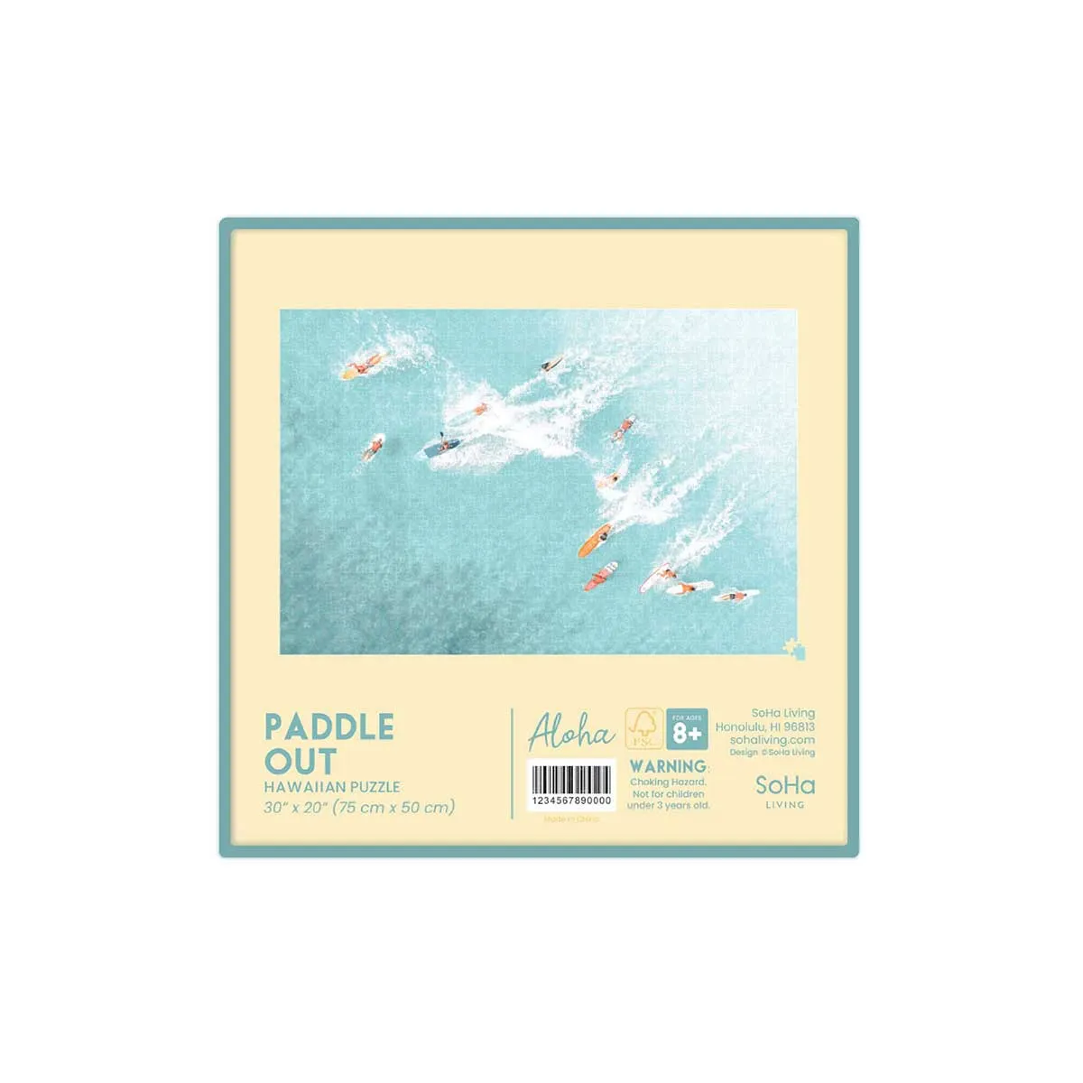 Paddle Out Rectangle Puzzle, 1000pcs