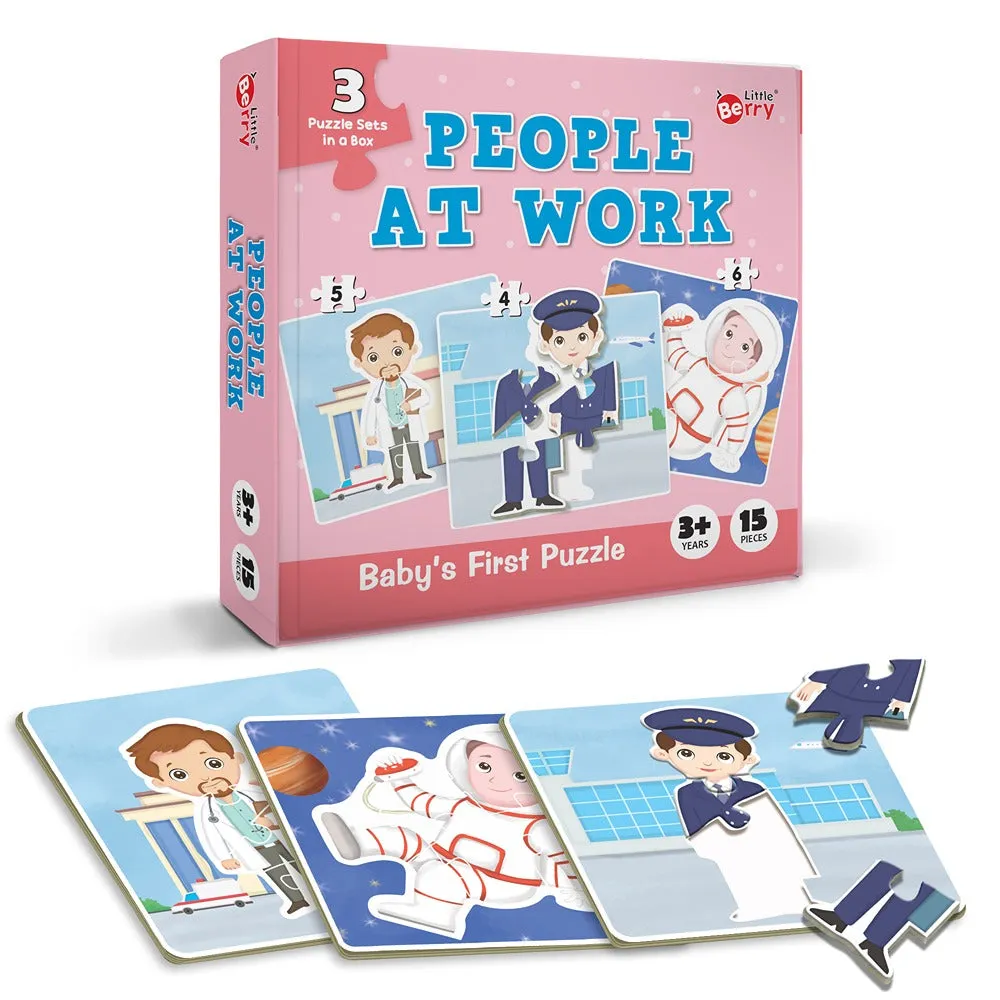 People At Work - Fun & Educational Jigsaw Puzzle Set (15 Pieces)