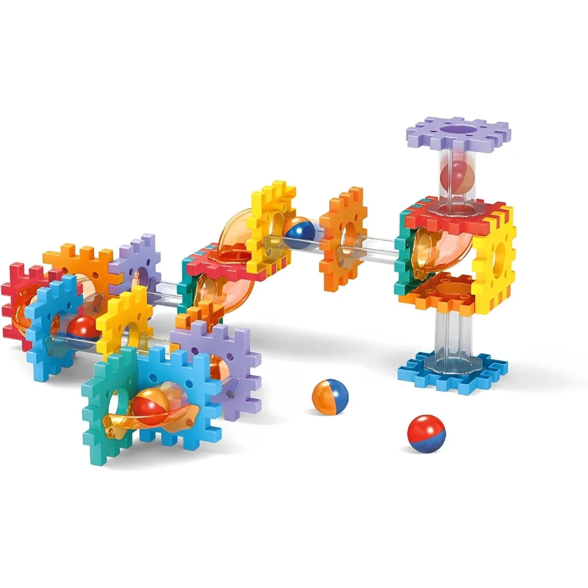 Pipeline Rolling Ball Building Blocks - 125 Pieces