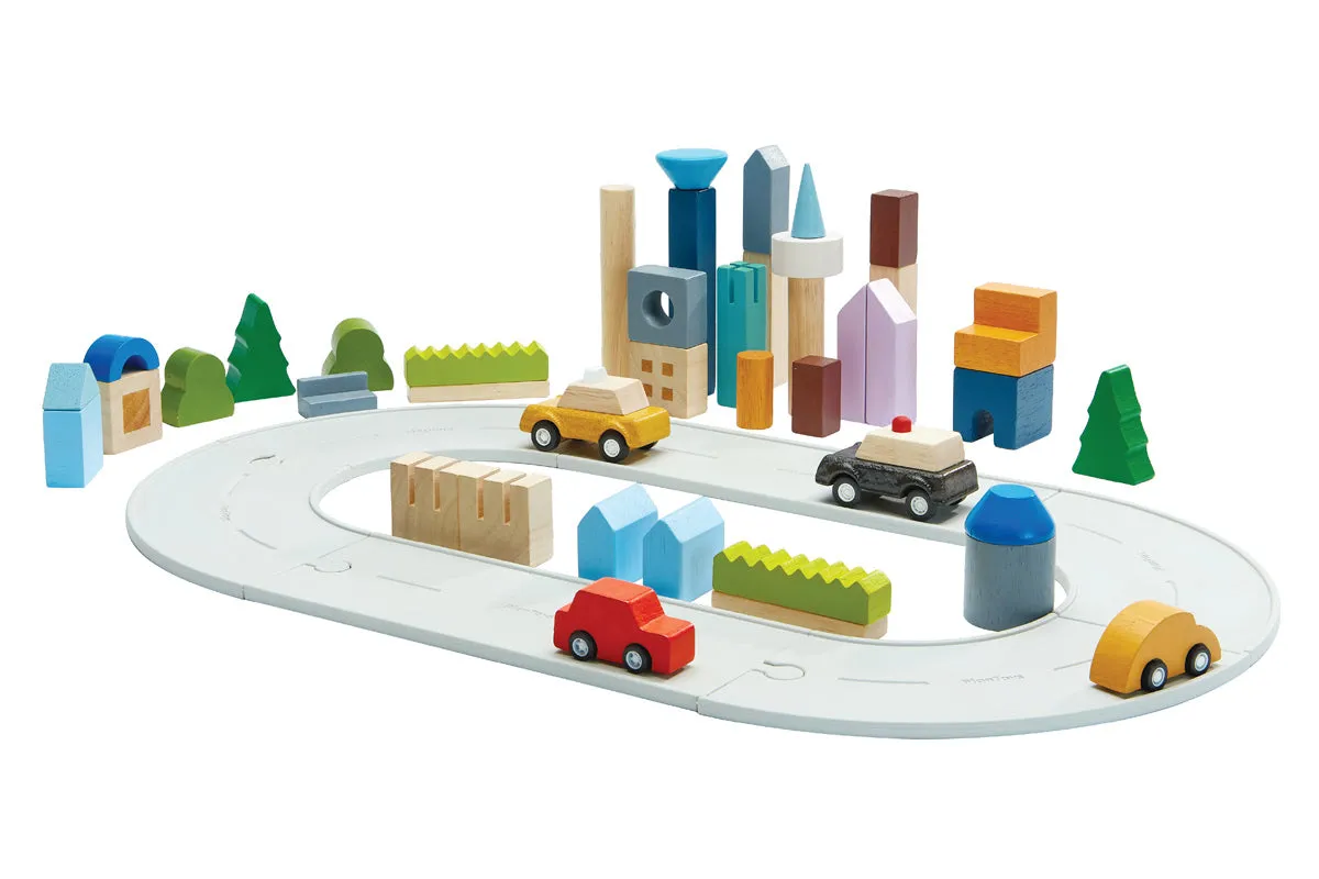 PlanToys Urban City Blocks Set