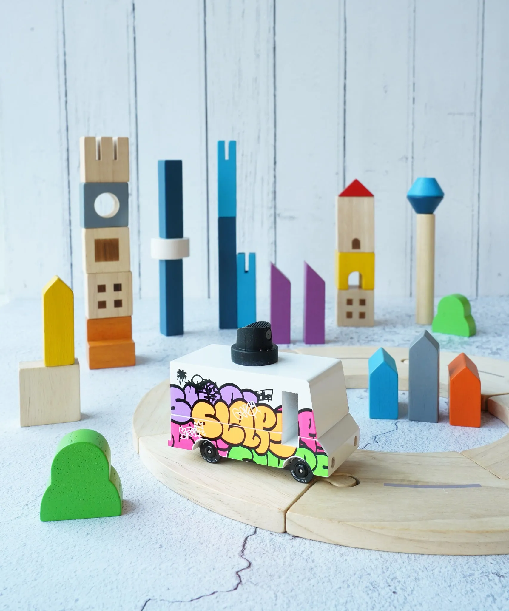 PlanToys Urban City Blocks Set