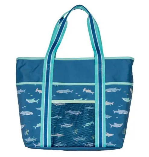 Printed Beach Tote - Shark