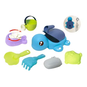 Sea Turtle and Sea Animals Blue Beach Toys, Set of 8