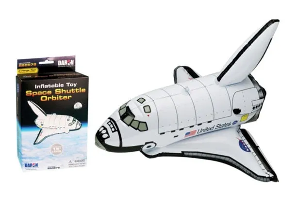 Space Shuttle Inflatable Kids Play Toy - 15" Space Shuttle Pool/Beach Play Water Toy