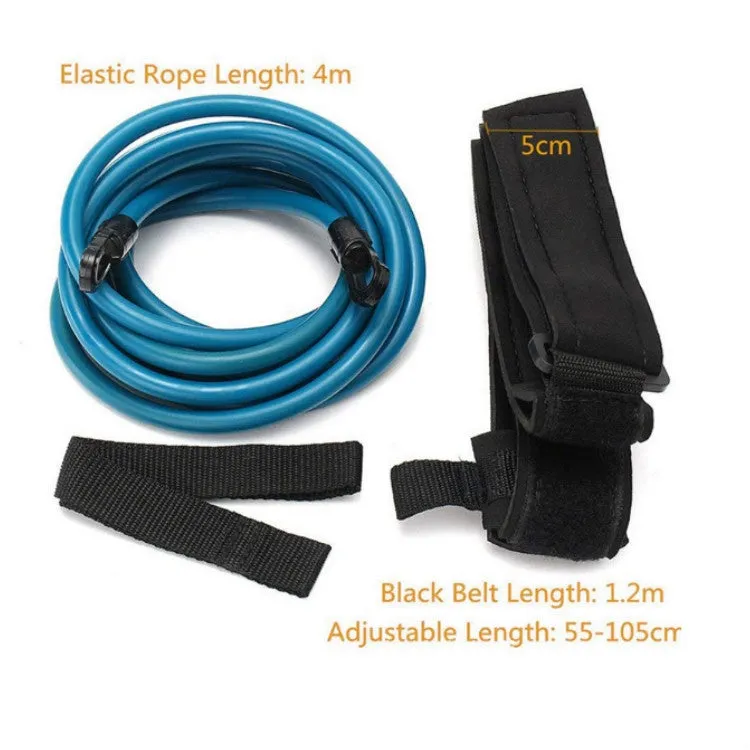 Swimming Resistance Strength Training Equipment Elastic Rope Swimming Equipment, Size:10 x 6 x 4m(Black)