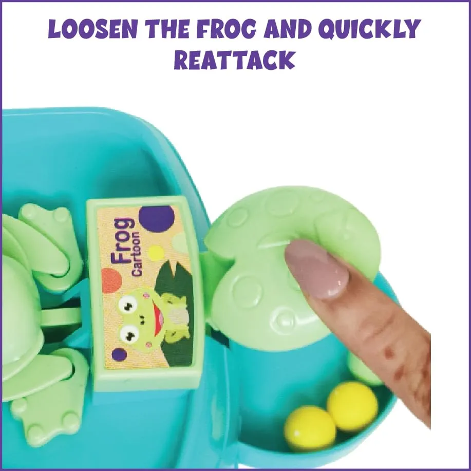 ToyMagic Hungry Feed Me Frog Game with 32 Beans|Eat The Beans|Hungry Frog Game for Kids|4 Player Family Party Board Game|Press The Frog|Collect More Beans|Best Birthday Gift for Kids 4 |Made in India