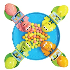 ToyMagic Hungry Feed Me Frog Game with 32 Beans|Eat The Beans|Hungry Frog Game for Kids|4 Player Family Party Board Game|Press The Frog|Collect More Beans|Best Birthday Gift for Kids 4 |Made in India