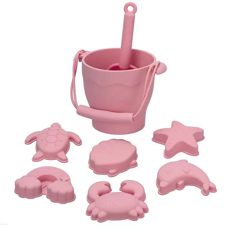 Toyslink Silicone Beach Basket Play Set 8 Pcs