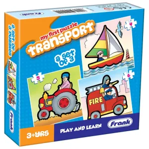 Transport - A Set of 3 First Puzzles - 4, 5 & 6 Pieces