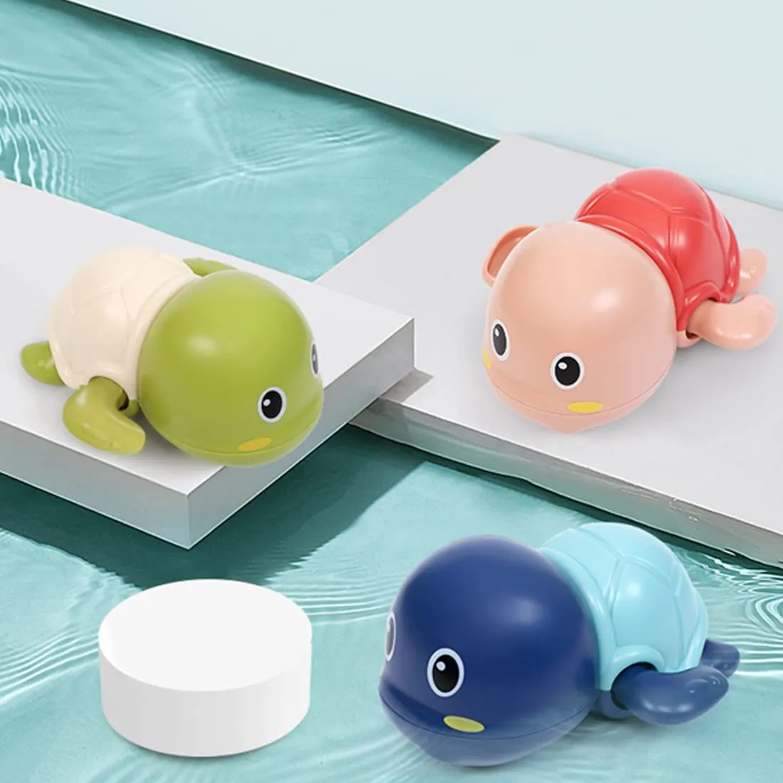 Wembley Swimming Turtle Bath Toys for Toddlers Kids Cute Floating Wind Up Water Toys for Babies 1 2 3 4 5 Years Boy Girl New Born Baby Bathtub Pool Toys Gift for Baby, Pack - 1