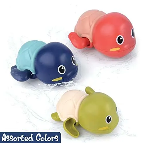 Wembley Swimming Turtle Bath Toys for Toddlers Kids Cute Floating Wind Up Water Toys for Babies 1 2 3 4 5 Years Boy Girl New Born Baby Bathtub Pool Toys Gift for Baby, Pack - 1